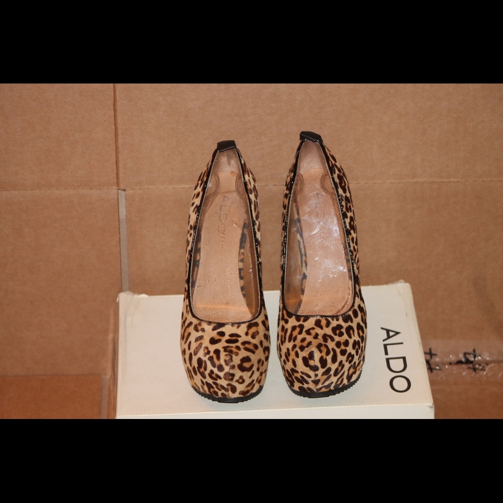 Aldo Leopard Print Platform wedge